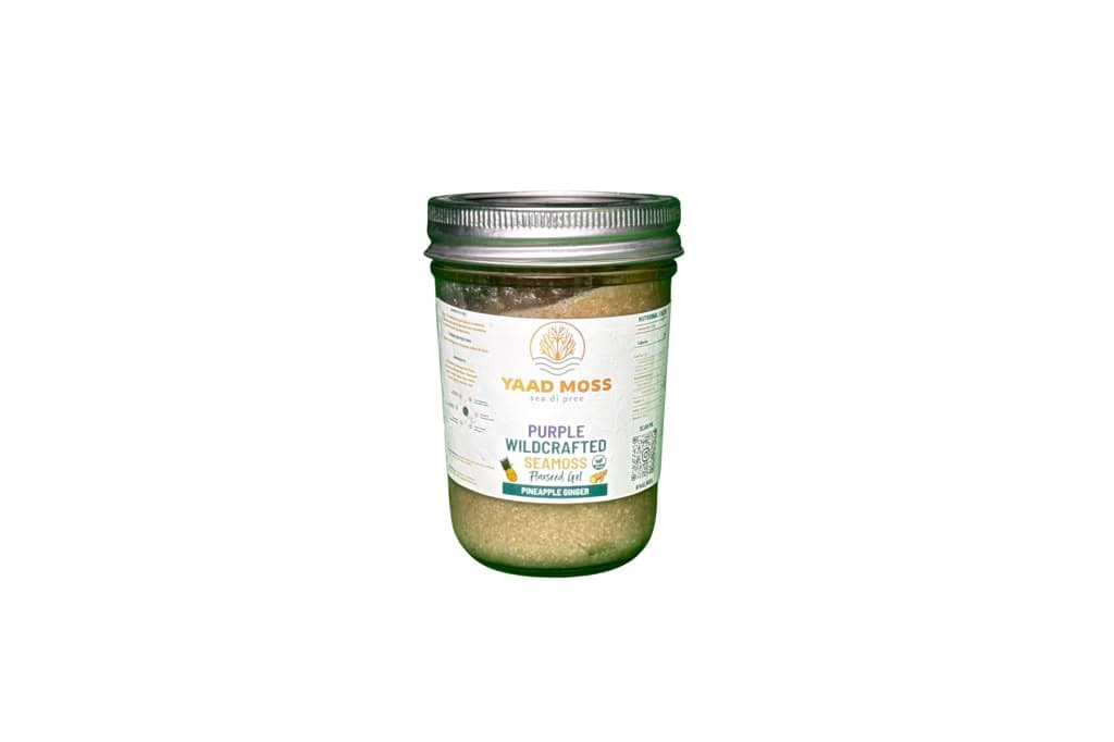 Purple Wildcrafted sea moss gel, Pineapple Ginger